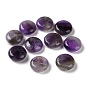 Натуральный аметист, плоские круглые пальмовые камни, Хрустальный карманный камень для балансировки Рейки, медитации, украшения дома
