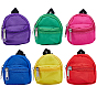 6 шт 6 цвета повседневный мини-рюкзак для куклы из ткани, с застежкой-молнией, сумка для аксессуаров bjd для девочек