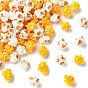 100Pcs 2 Colors Resin Popcorn Miniature Ornaments, for Garden Dollhouse Accessories