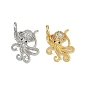 Латунные микро проложить кубического циркония подвески, без кадмия и без свинца, осьминог