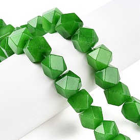Натуральный Malaysia нефритовые бусы пряди, граненый куб, окрашенные