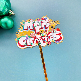 Christmas Acrylic Cake Toppers, Cake Decoration Supplies, Word Merry Christmas