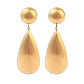 Ионное покрытие (ip) 304 серьги-гвоздики из нержавеющей стали, слеза