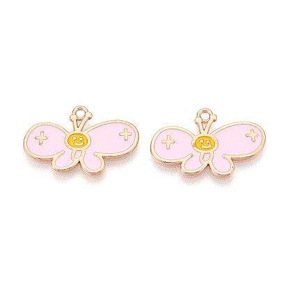 Подвески из сплава и эмали, бабочка, без кадмия и без свинца, золотые