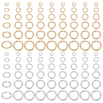 240шт 12 стили стойка покрытие латунные соединительные кольца, открытые кольца прыжок, долговечный