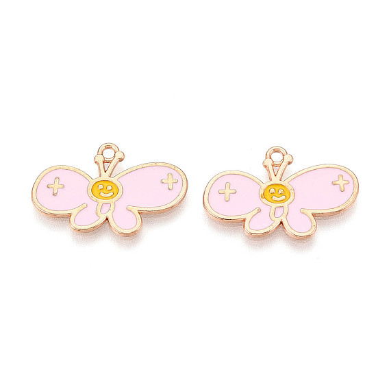 Подвески из сплава и эмали, бабочка, без кадмия и без свинца, золотые