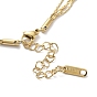 201 Stainless Steel Coreana Chains Multi Layered Necklaces for Women