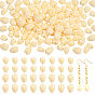 100 pièces 2 styles perles de corail synthétique teintées en forme de fleur de jasmin