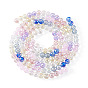 3 Colors 3 Strands Electroplate Glass Beads Strands, Round, Faceted(32 Faceted), Gradient Color