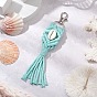 Ручная работа, хлопковые нитки макраме и натуральные бусины из ракушек каури, подвеска, украшение, Поворотные застежки из сплава, подвески для украшений сумок