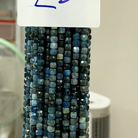 Природного апатита нитей бисера, кубические, граненые, класс А