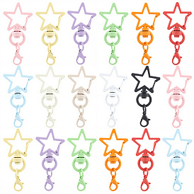 55шт 11 цвета железные поворотные застежки, звезда, с омаром застежками