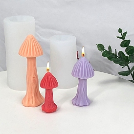 Food Grade Eco-Friendly Silicone Candle Molds, for Candle Making, Mushroom