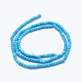 Dyed & Heated Natural Magnesite Beads Strands, Faceted, Rondelle