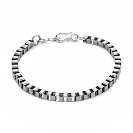 Alloy Box Chain Bracelet for Men Women
