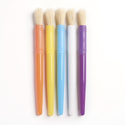 Plastic Painting Brushes Pens Sets, 10PCS Plastic Pen Cup and 10PCS Painting Brushes Pens, For Painting & Drawing Supplies
