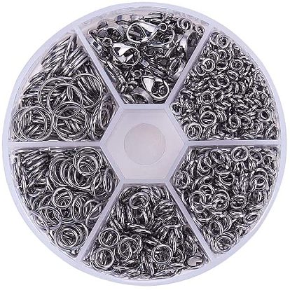 Набор из нержавеющей стали, кольца для прыжков и застежки «лобстер»