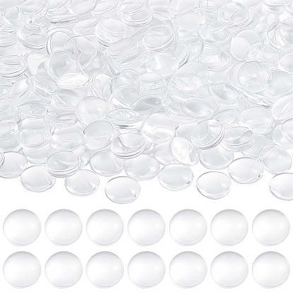 200 pcs cabochons en verre transparent, cabochon en dôme clair pour la fabrication de bijoux pendentif photo camée