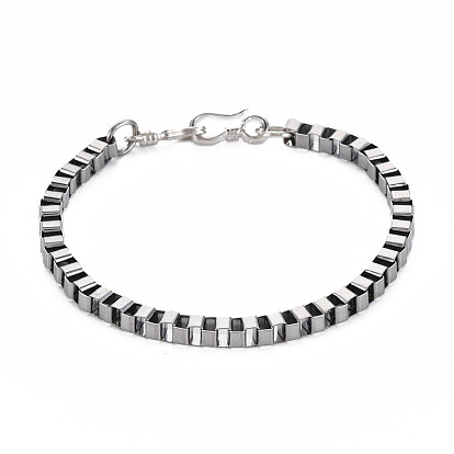 Alloy Box Chain Bracelet for Men Women