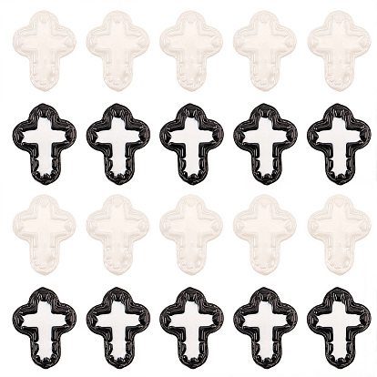 20 шт. 2 цвета окрашенные стеклянные бусины эмалевые бусины, бусины ручной работы, крестик