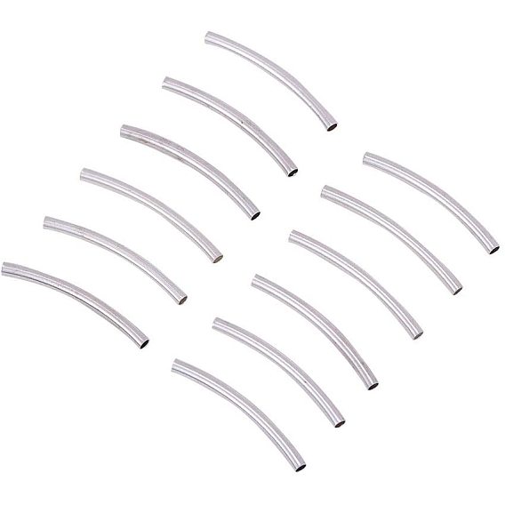 Curved Brass Tube Beads