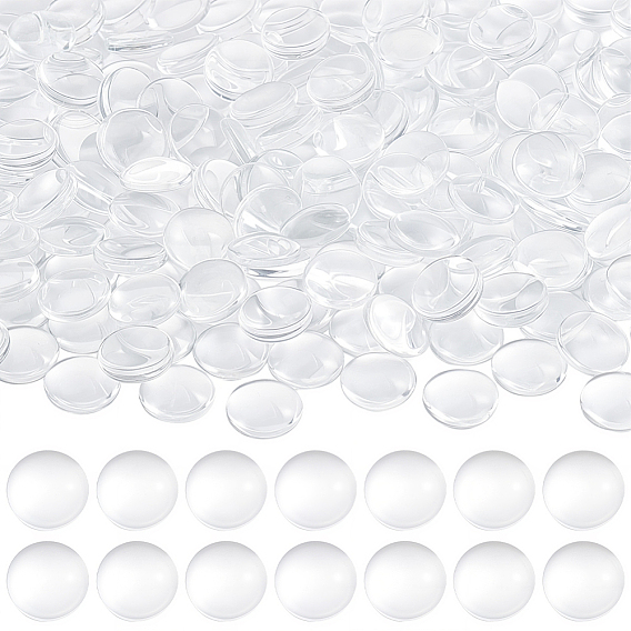 200 pcs cabochons en verre transparent, cabochon en dôme clair pour la fabrication de bijoux pendentif photo camée