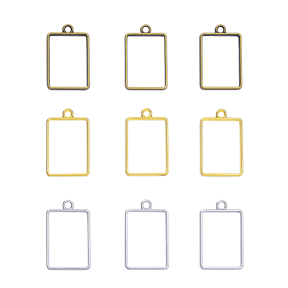 Прямоугольный сплав прямоугольной формы, для diy уф смолы, эпоксидная смола, Прессованные цветочные украшения, без свинца и без никеля 