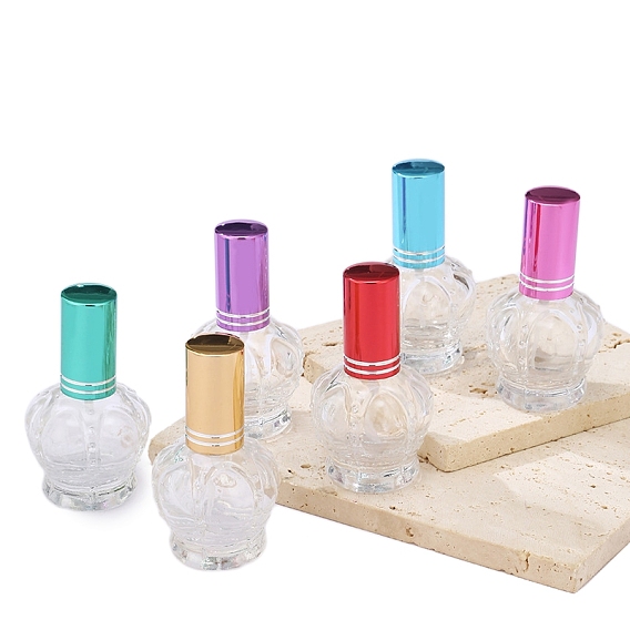 12мл флаконы-распылители из стекла с короной, распылитель мелкого тумана, многоразовая бутылка