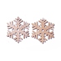 Undyed Wood Pendants, Snowflake