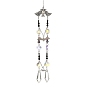 Halloween Bat Alloy Suncatcher, Glass Beads and Cone Charm Prism Window Wall Hanging Ornament