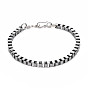 Alloy Box Chain Bracelet for Men Women