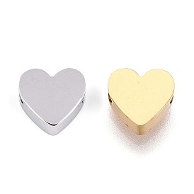 201 из нержавеющей стали бусы, сердце