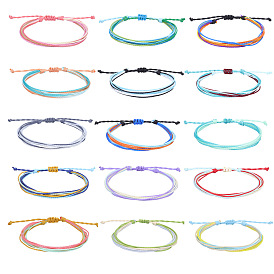 Bohemian Style Waterproof Wax Thread Woven Anklet - European and American Summer Surfing Foot Rope.