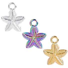 Stainless Steel Pendants, Starfish Charm