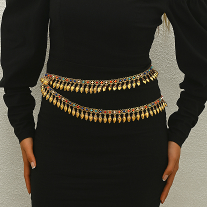 Богемный стиль винтаж ближневосточный железный бахрома талия плечевые цепи тело, красочный