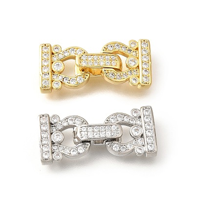 Арочные латунные микропаве прозрачные кубические цирконии складные застежки, долговечный, без кадмия и без свинца, стойки покрытие