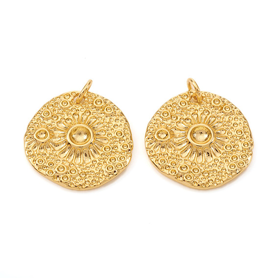 Сеттинги для кулона (стразов) из латуни , с целью перехода в кольце, плоские круглые с цветком