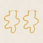 Irregular 304 Stainless Steel Hoop Earrings for Women
