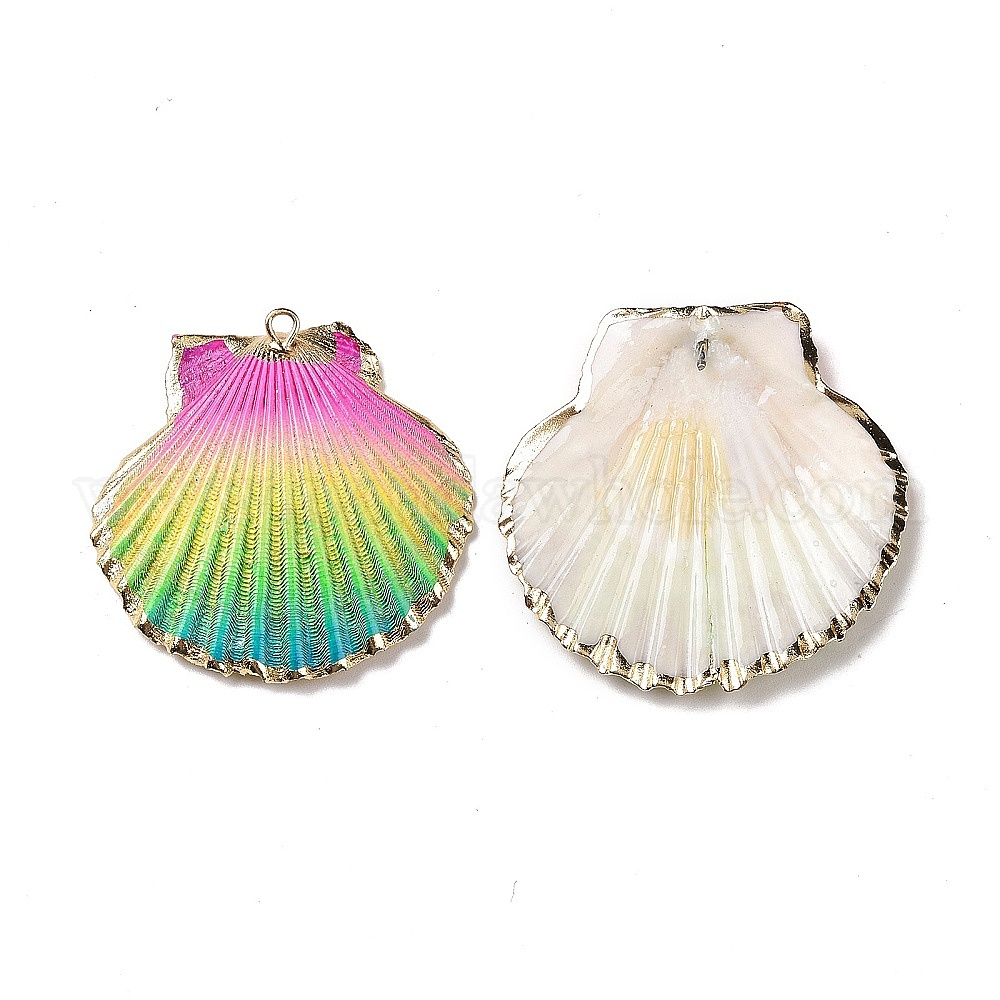 Gold Plated Edge Sea Shell Pendant 