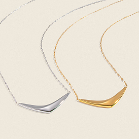 Минималистичные 304 ожерелья с V-образной подвеской из нержавеющей стали