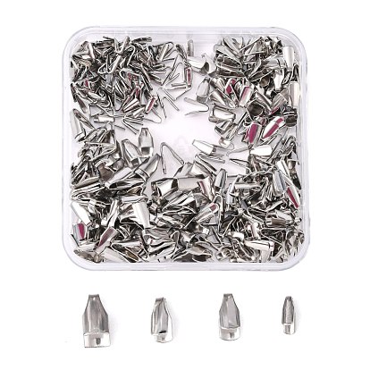 400шт. 4 размер 304 нержавеющая сталь, складные обжимные концы, загибаем концы шнура