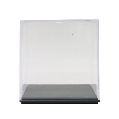Square Trasparent Acrylic Toys Action Figures Display Boxs, Dustproof Minifigures Display Case with Base