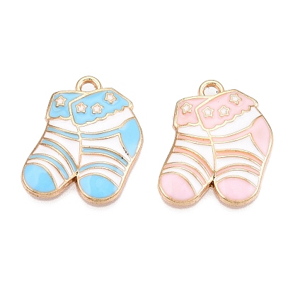 Стойки обшивки сплава эмали подвески, без кадмия, без никеля и без свинца, золотой свет, носок с подвеской в виде звезды