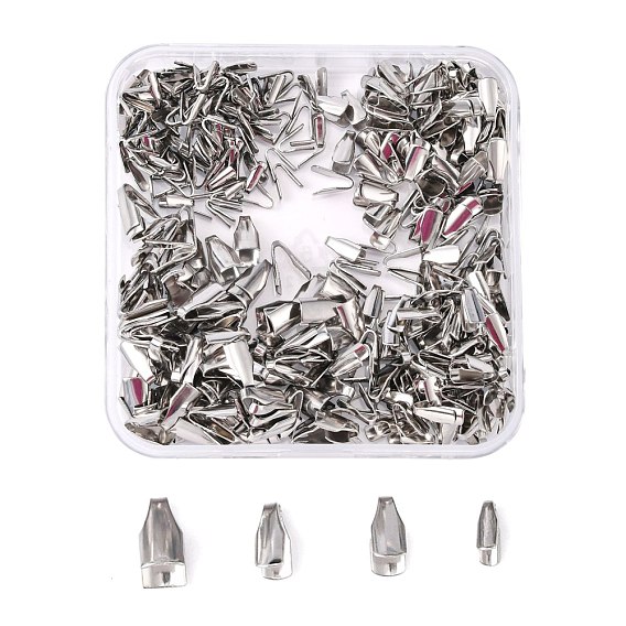 400шт. 4 размер 304 нержавеющая сталь, складные обжимные концы, загибаем концы шнура