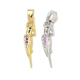 Латунные микро проложить кубического циркония подвески, амулеты птиц