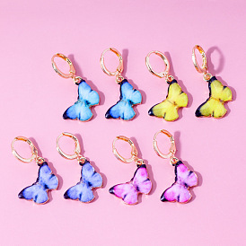 Fashion earrings personalized oil dripping butterfly earrings