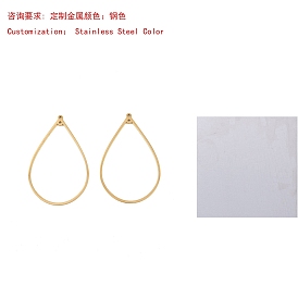 304 Stainless Steel Pendants, Teardrop