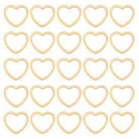 30 шт. 201 соединительные кольца из нержавеющей стали, сердце