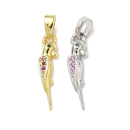 Латунные микро проложить кубического циркония подвески, амулеты птиц