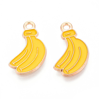 Подвески из эмали и сплава, яблоко/ананас/папайя/банан/клубника/черника/гуава/дуриан/виноград, золотой свет